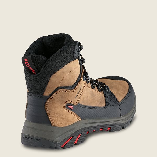 レッド ウィング(Red Wing) Tradesman - 6インチ防水CSA安全つま先 ブーツ メンズ ブラウン/ブラック JP81302